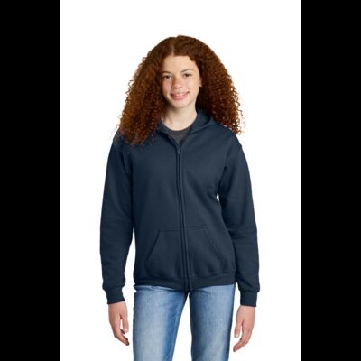 Youth Heavy Blend Full Zip Hooded Sweatshirt Thumbnail