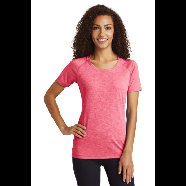 Women's PosiCharge ® Tri Blend Wicking Scoop Neck Raglan Tee Thumbnail