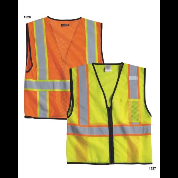 Economy Contrasting Vest with Zippered Front Thumbnail