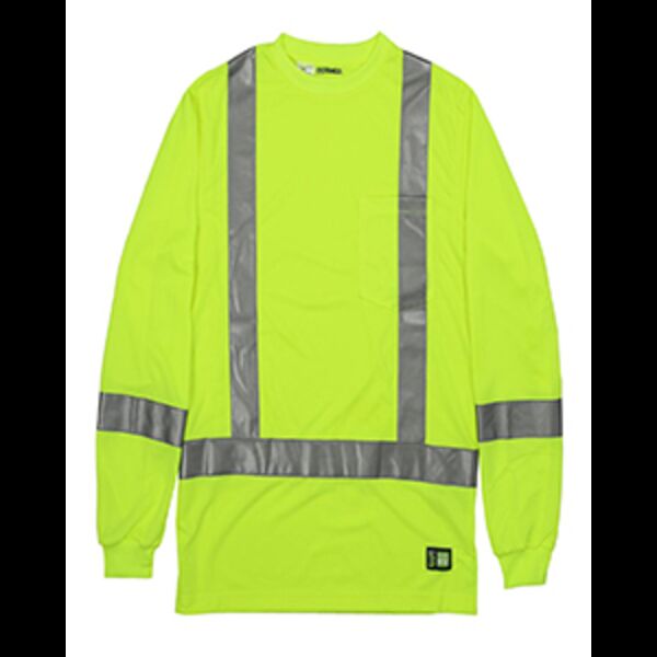 Men's Tall Hi-Vis Class 3 Performance Long Sleeve T-Shirt Thumbnail
