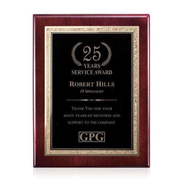 GEMSTONE ROSEWOOD PLAQUE - ROSEWOOD/BLACK ELEGANCE Thumbnail